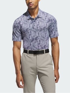 NWT $70 Adidas Ultimate365 Textured Print Polo Shirt Men's XL Navy White